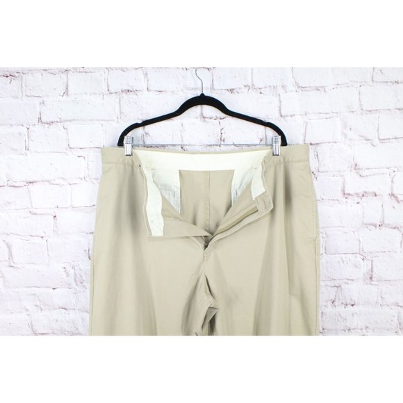 LL Bean Brown Cotton Wrinkle-Free Double L Classic Fit Chino Pants 42x37 - Picture 5 of 9